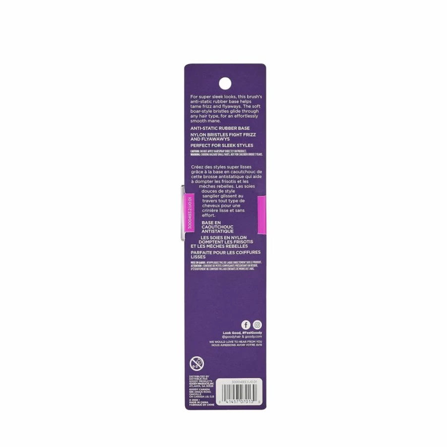 GOODY Straight Talk Detangling Hair Brush - 1 Pack, Smoothing & Styling for All Hair Types