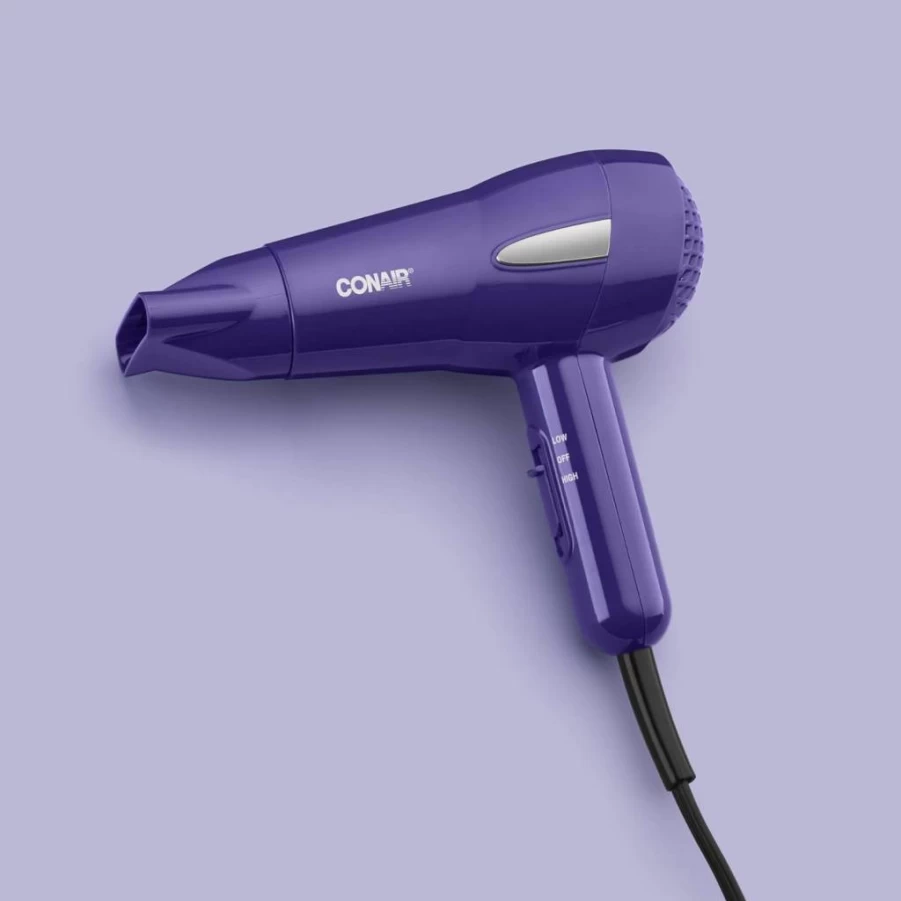 Conair Compact Travel Hair Dryer - Lightweight, Portable for On-The-Go Styling