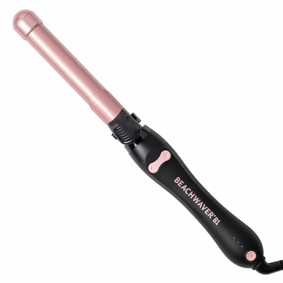 Amazon B1 Rotating Curling Iron - 1" Ceramic Auto-Spin Hair Wand for Beach Waves, Dual Voltage with Auto-Shut Off, Travel-Friendly Design (Midnight Rose)