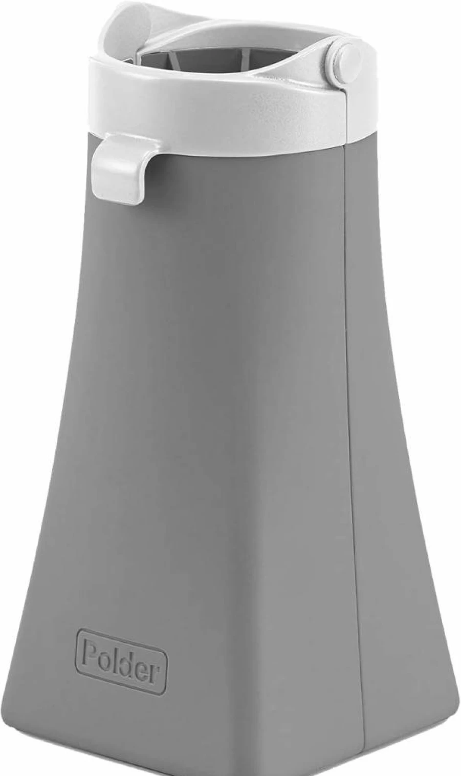 Polder Silicone Hot Tool Holder for Hair Care, Heat Resistant Gray Organizer 10.75 x 2.75 Inches, 2-in-1 Design for Styling Tools