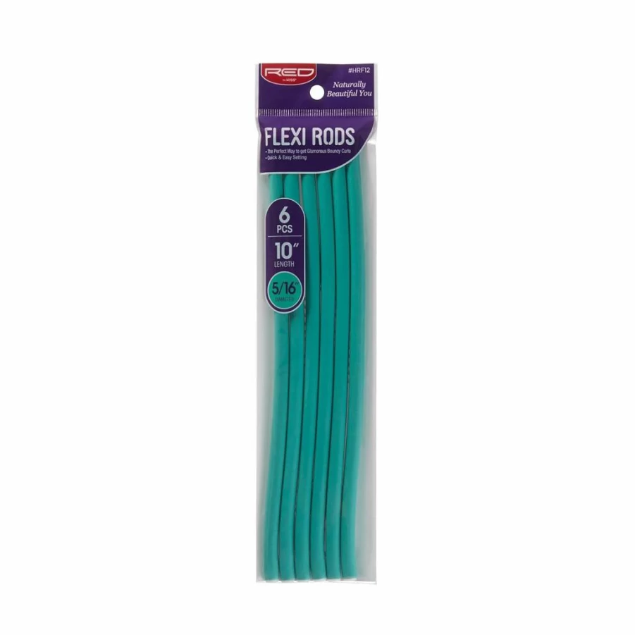 Red by Kiss Flexi Rods Heatless Curlers for 90s Curls & Beach Waves - No Slip Sleep Styler (10 Inch, 11/16 Inch Diameter) Hair Rollers for Overnight Curling