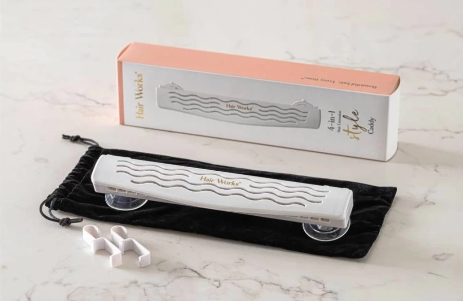 Hair Works 4-in-1 Portable Hair Extension Organizer - Lightweight, Waterproof Storage Caddy for Washing, Styling, Packing & Travel
