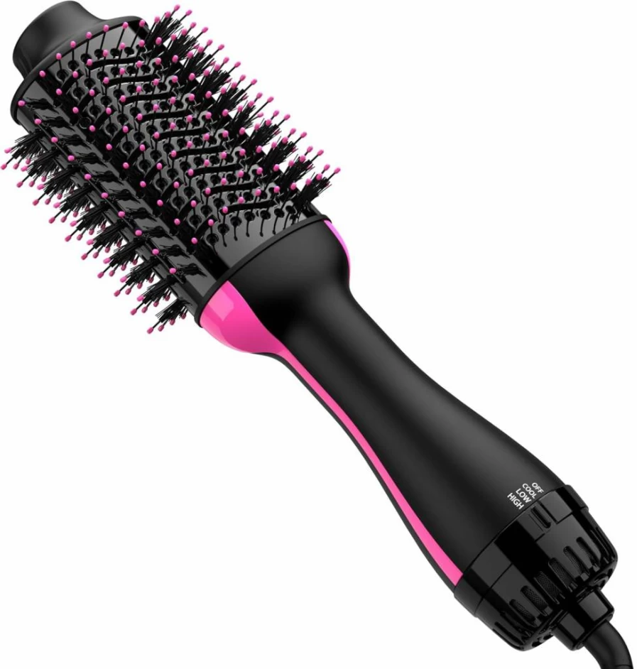 Umeely 4-in-1 Ionic Hair Dryer Brush with Ceramic Titanium Barrel, Anti-Frizz Hot Air Blow Dryer & Styler for Voluminous Hair