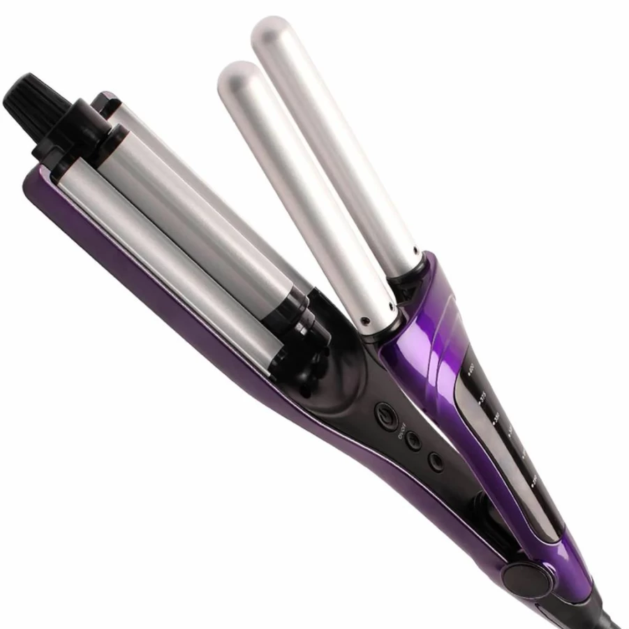 Bed Head Tourmaline Ceramic Hair Waver - Adjustable Styling Iron for Beach Waves, Loose Curls & Textured Looks