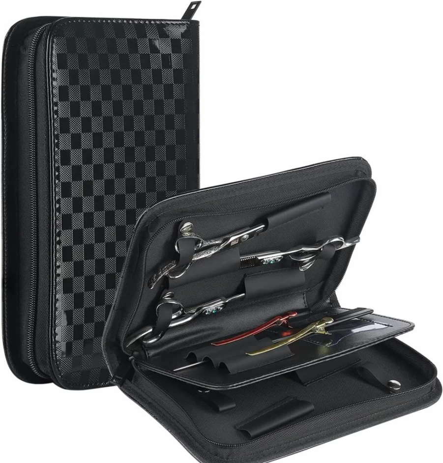 PERFEHAIR Professional Hair Scissor Holder - PU Leather Salon Tool Holster Pouch for Hairdressers & Stylists