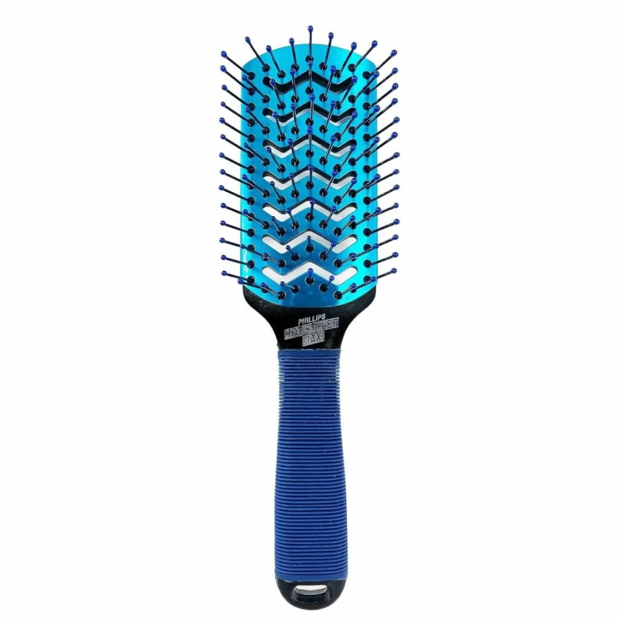 Philips Brush Hot Air Styler Metal Vented Hair Brush - Anti-Static Nylon Bristles, Ergonomic Rubber Handle for Blow Drying & Styling