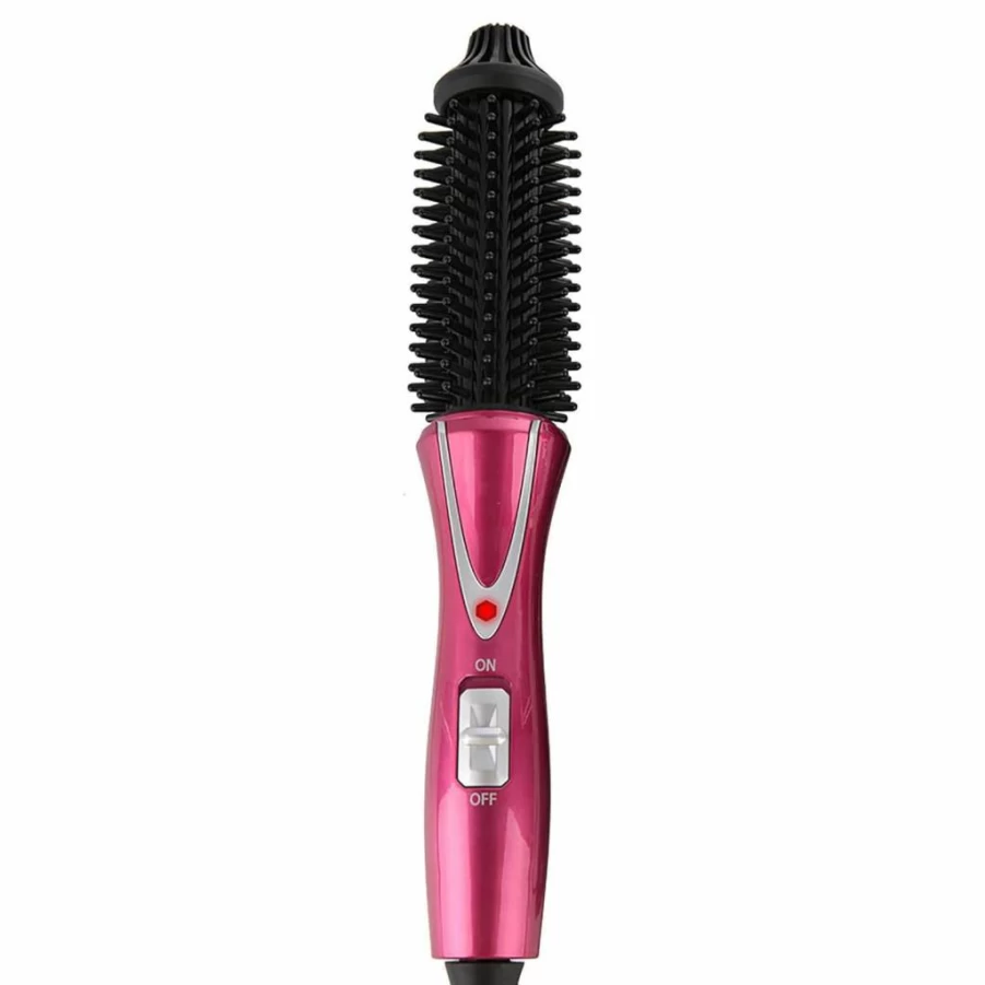 Ejoyous Folding Electric Hair Curler - Ceramic Coated Curling Wand & Hot Comb Brush for Home & Salon, Portable Styler (US Market)