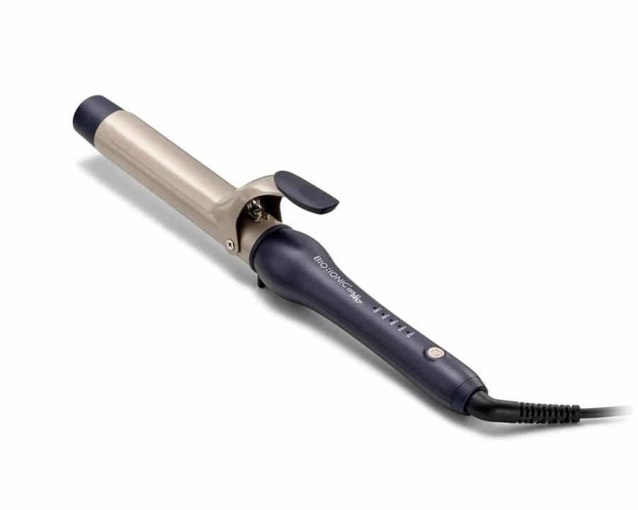Bio Ionic GoldPro 1" & 1.25" Ceramic Curling Iron with 24K Gold Technology, Adjustable Heat Settings, Moisturizing Barrel for Long-Lasting Curls, Blue
