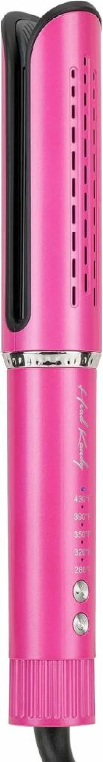 Head Kandy Rebound All-In-One Styler & Cool Air Curling Iron with Ceramic Coating for Damage-Free Styling - Pink (For All Hair Types)