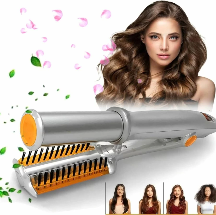 XIAOFEIGUN 2-in-1 Straightener & Curling Iron - Ceramic Hair Styling Tool with Adjustable Temperature, Fast Heating for All Hair Types, Travel-Friendly Design