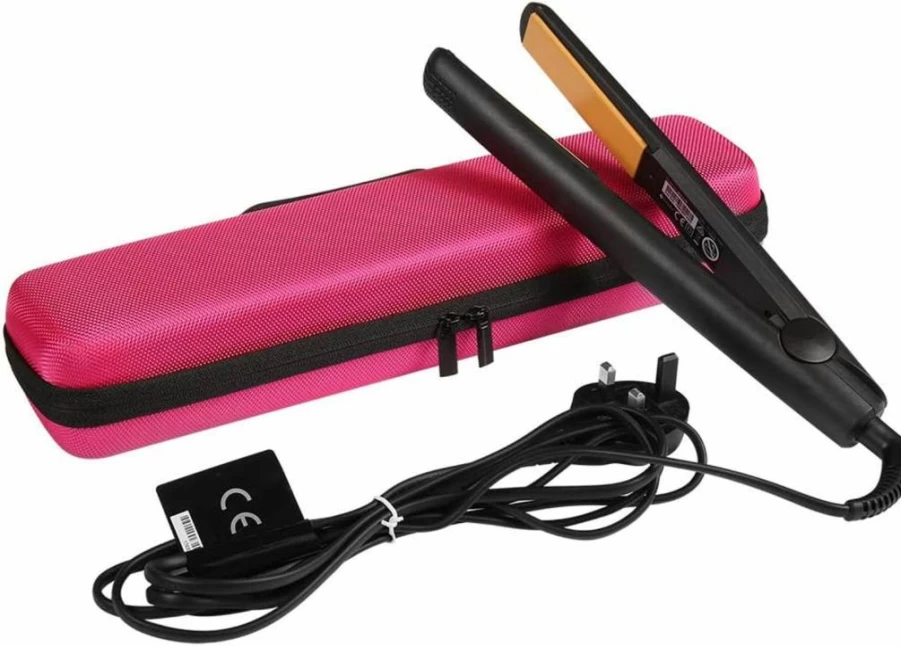Faylapa Pink EVA Travel Case for Hair Straightener & Curling Iron - Heat Resistant Hard Shell Storage Pouch for Styling Tools (Accessories Not Included)