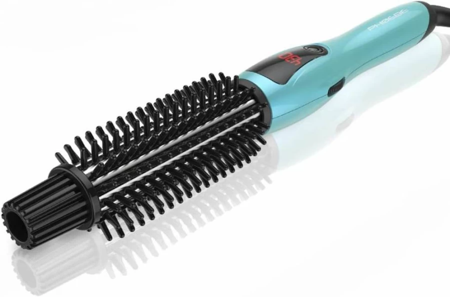 PHOEBE 1 Inch Ceramic Tourmaline Curling Iron - Dual Voltage Travel Hair Curler, Fast Heating Anti-Scald Styler for Long Hair, Professional Ionic Hot Brush & Wand