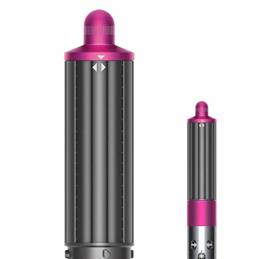 Moupaa 1.6 Inch/40mm Short Barrel Curling Wand for Dyson Airwrap HS05/HS01, Professional Hair Styler Accessories, Pink Hair Curler for Voluminous Waves