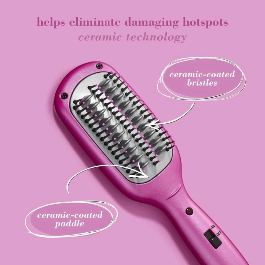 Conair Mini Super Smoothing Brush for Travel & On-The-Go Hair Styling - Compact Detangling Hairbrush