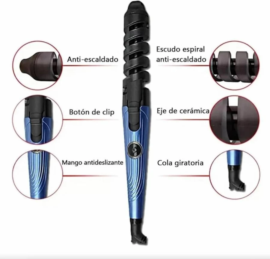 Yuehuam 3-in-1 Hair Styling Set: Curling Iron, Straightener & Wands for All Hair Lengths with Instant Heat Technology