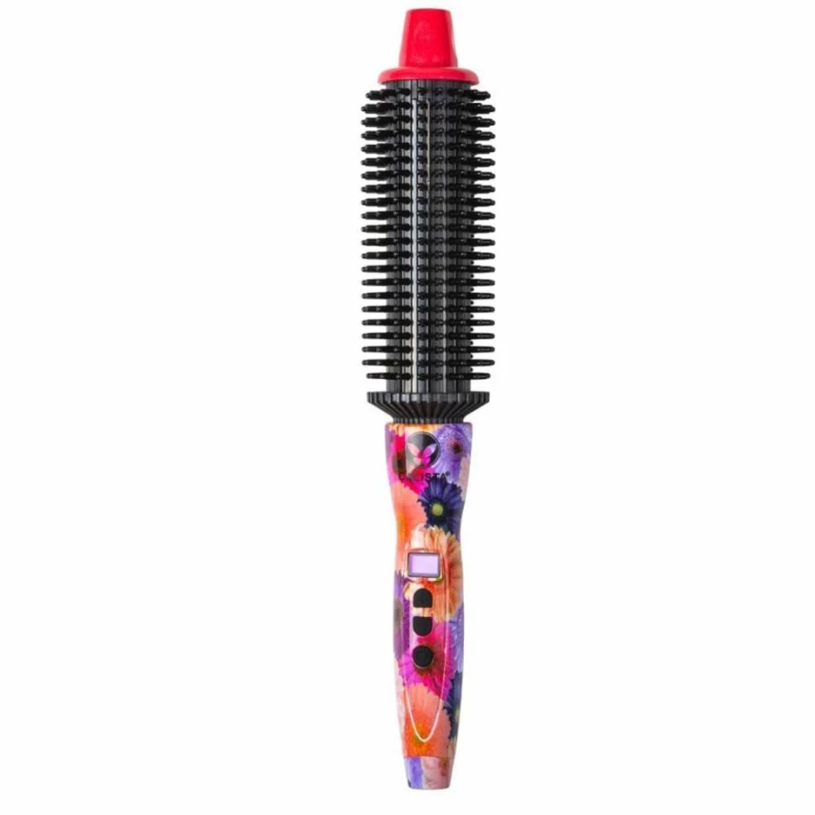 Calista Perfecter Pro Heated Round Brush for Lift & Volume - Adjustable Temperature, Dual Voltage, 4 Sizes, Rose Gold, 1.0 Inch - No Heat Damage Hair Styler