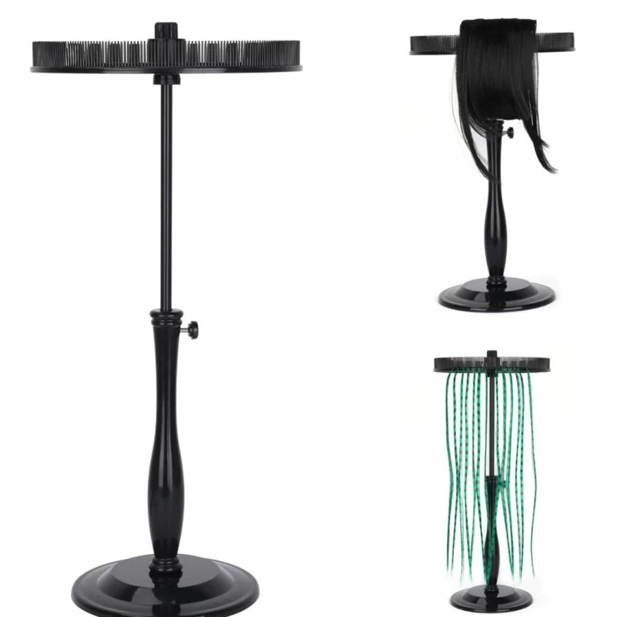 LightMay Hair Extension Holder - Portable Travel & Home Storage for Clip-In Extensions, Bangs, Hair Tinsel (Black)