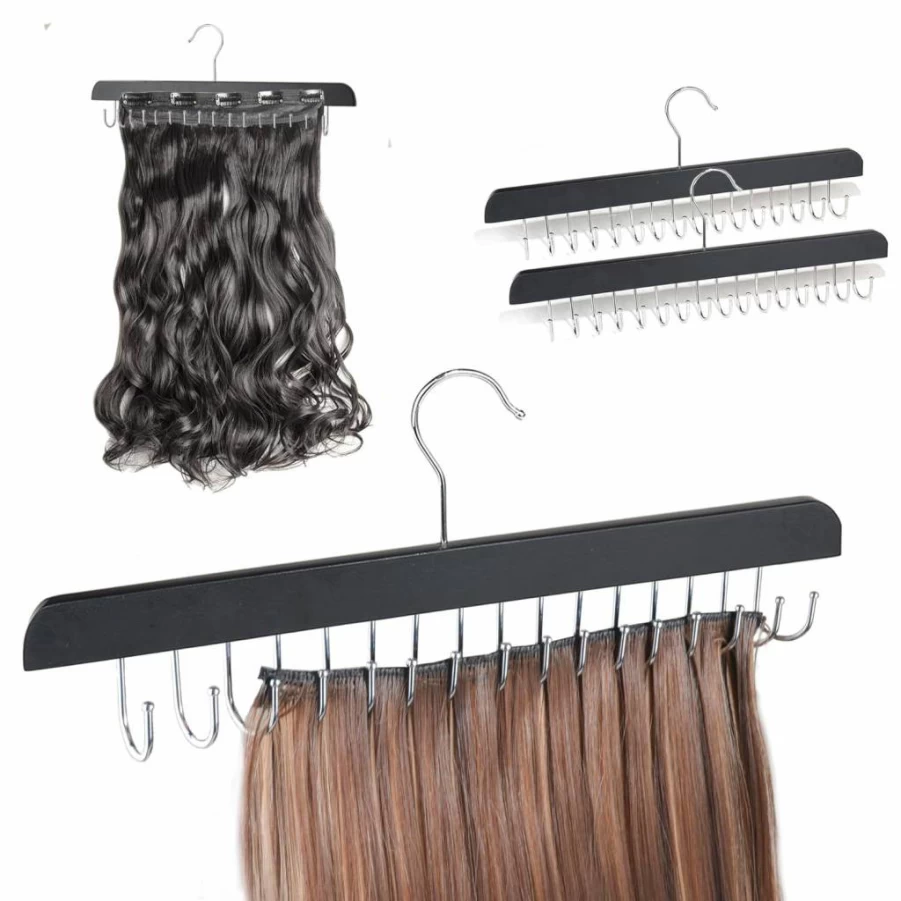 Modpion Professional Hair Extension Holder - Extra Long Weft Hanger for Styling, Washing, Drying at Home or Salon, Multi-Layer Storage Rack for Hairdressers