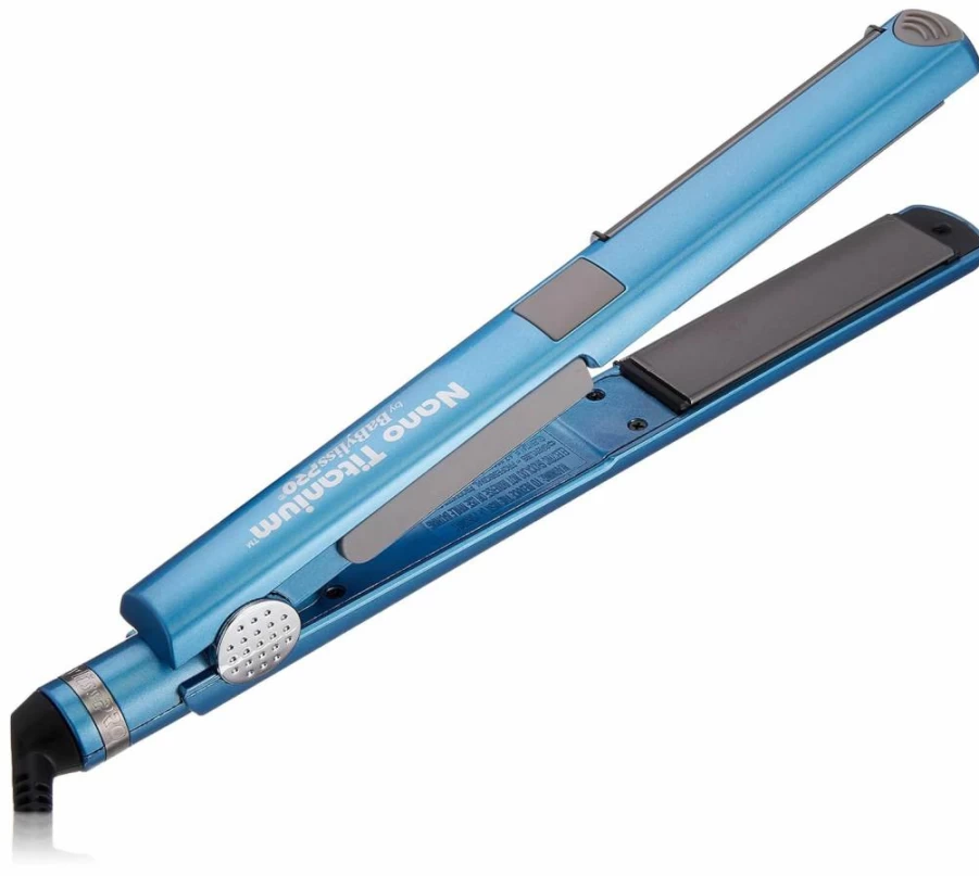 Amazon Professional 1" Nano Titanium Curved Flat Iron Hair Straightener for Salon-Quality Styling on All Hair Types