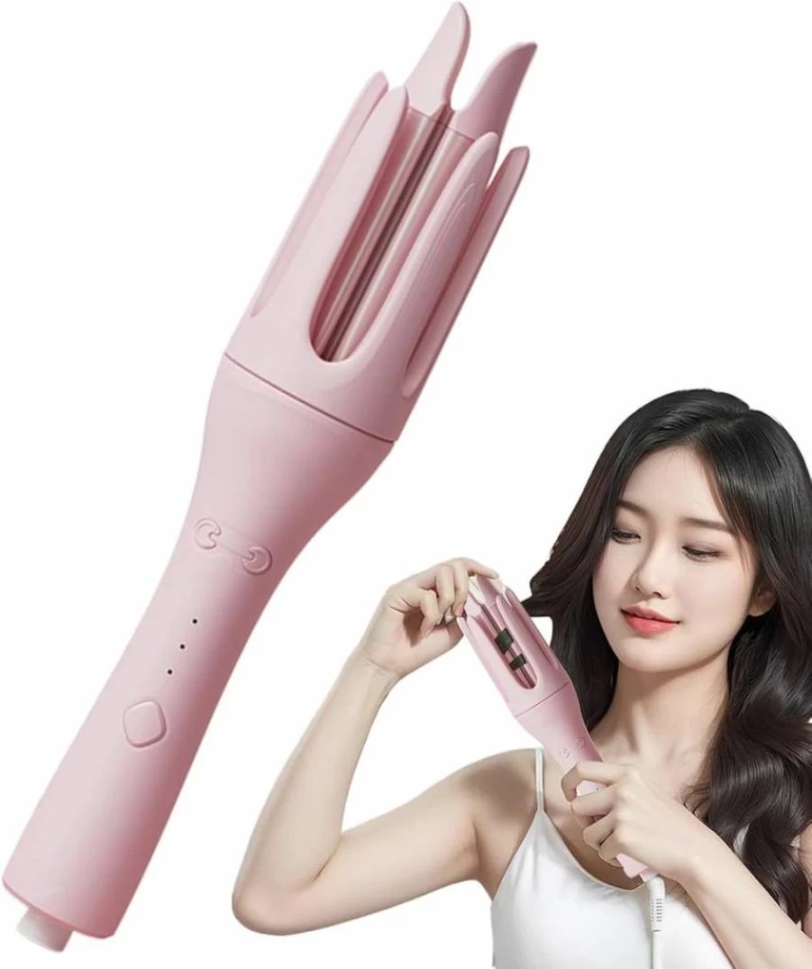32mm Ceramic Auto Curling Iron - Ionic Rotating Hair Styler for Frizz-Free Curls, Quick Heat for Short & Long Hair - Generic