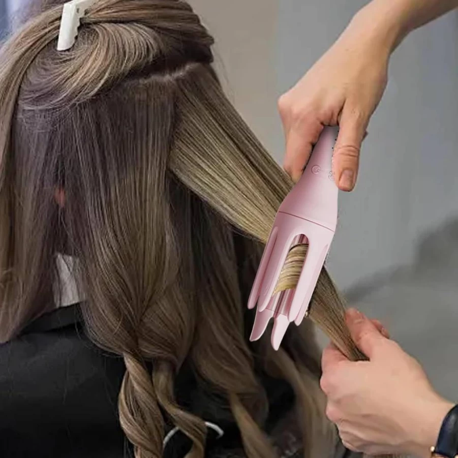 32mm Ceramic Auto Curling Iron - Ionic Rotating Hair Styler for Frizz-Free Curls, Quick Heat for Short & Long Hair - Generic