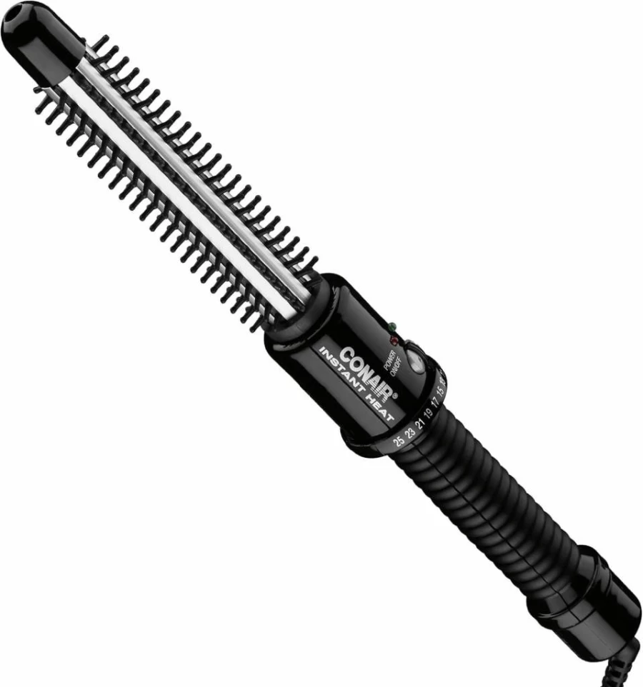 Conair 3/4-Inch Instant Heat Curling Iron Brush for Short Hair - Quick Styling Tool