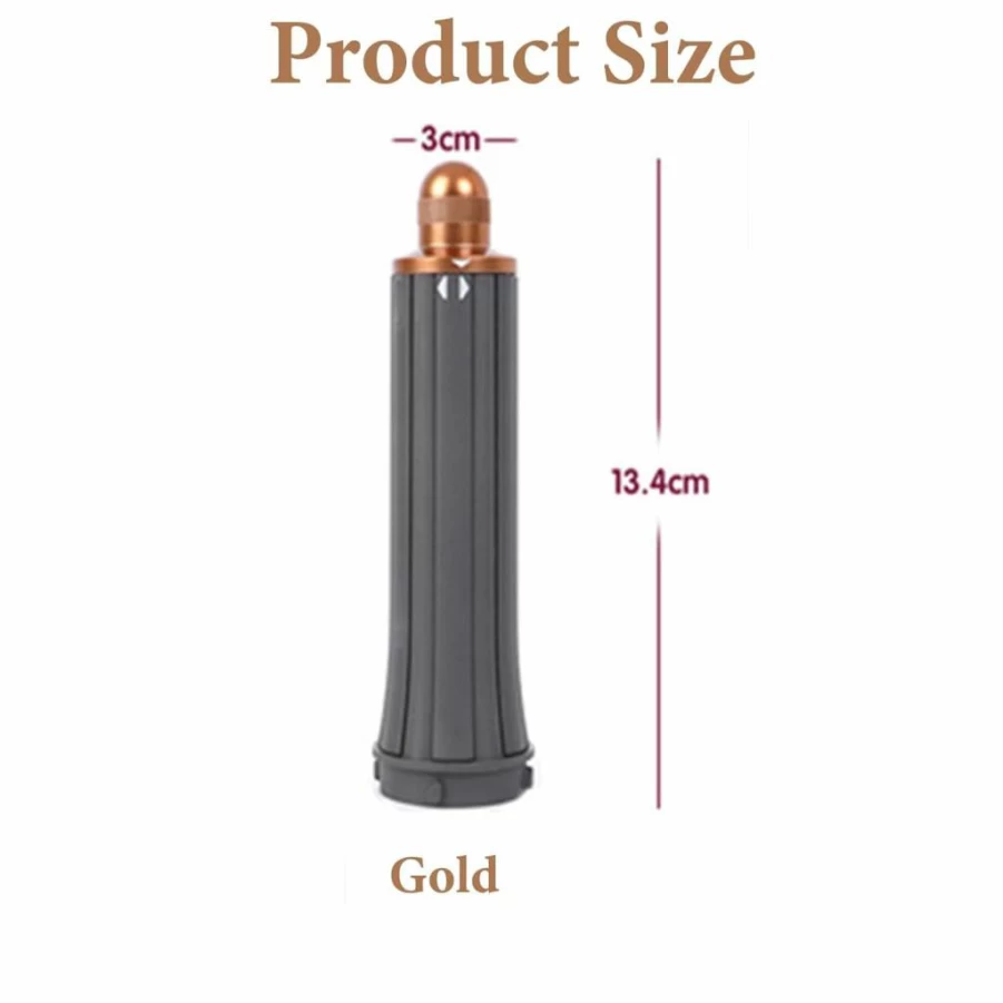 Dxyue 30mm/1.2 Inch Gold Hair Curling Barrels Attachments for Dyson Airwrap Styler, Replacement Curling Iron Barrels for Short Hair