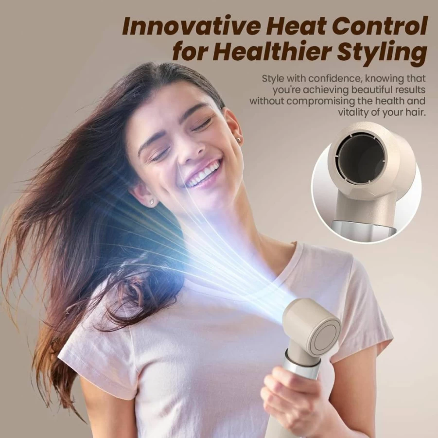 SanMoz Air Wrap Pro 6-in-1 Hair Styler with 110,000 RPM High-Speed Motor, Ionic Technology, 2 Auto Curlers for Drying, Curling, Straightening & Smoothing