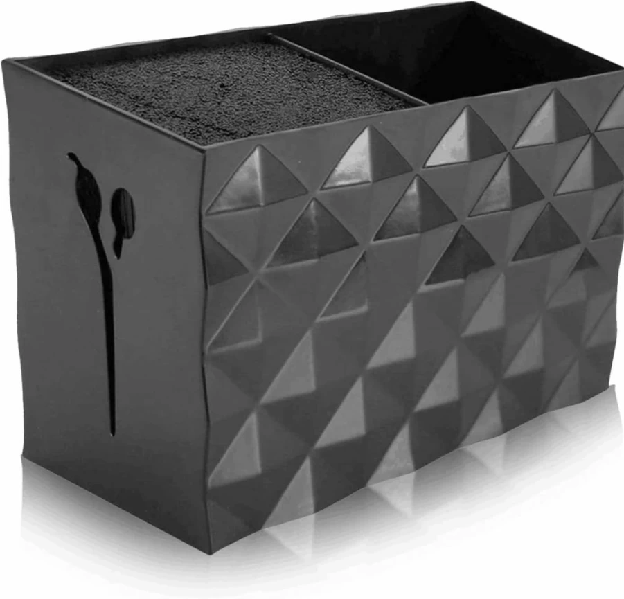 JIAKAI Professional Hairdressing Scissors Storage Case - Salon Scissor Holder Box for Stylists, Combs & Clips Organizer (Black)